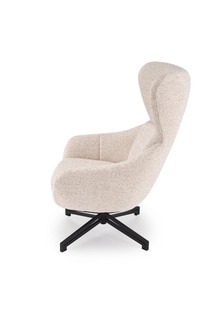 FREDY leisure chair, with stool, l.beige