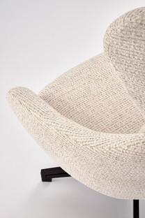FREDY leisure chair, with stool, l.beige