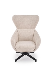 FREDY leisure chair, with stool, l.beige