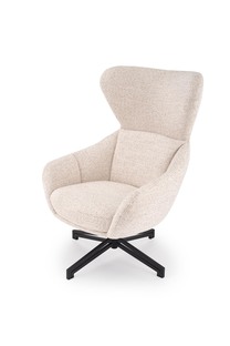 FREDY leisure chair, with stool, l.beige