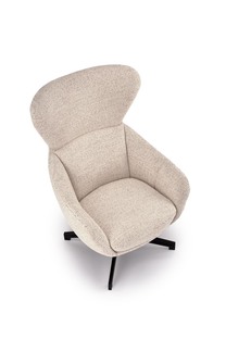FREDY leisure chair, with stool, l.beige