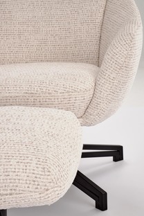 FREDY leisure chair, with stool, l.beige