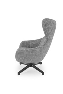 FREDY leisure chair, with stool, grey
