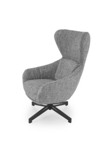 FREDY leisure chair, with stool, grey
