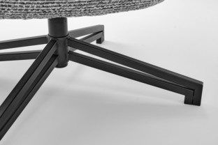FREDY leisure chair, with stool, grey