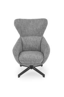 FREDY leisure chair, with stool, grey
