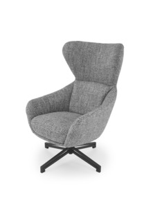 FREDY leisure chair, with stool, grey