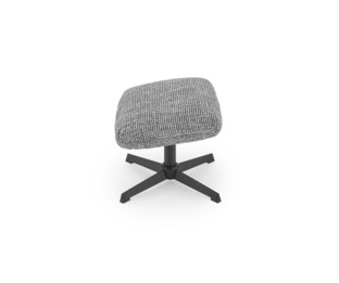 FREDY leisure chair, with stool, grey