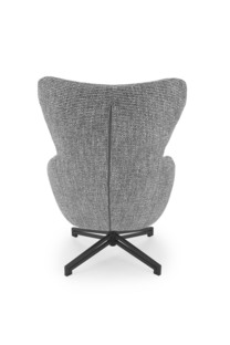 FREDY leisure chair, with stool, grey