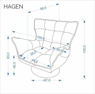 HAGEN leisure chair, beige