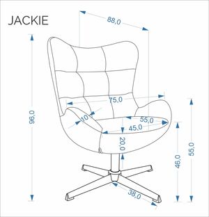 JACKIE leisure chair grey