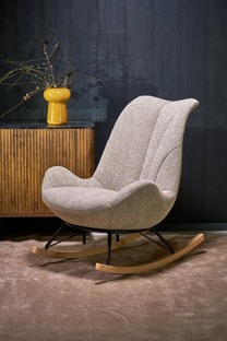 LUIS rocking chair, d.beige