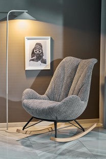 LUIS rocking chair, grey