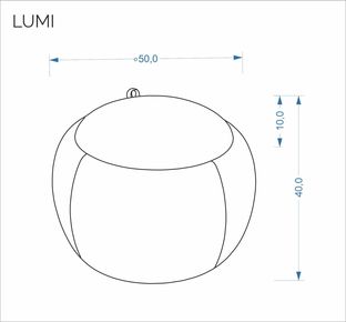 LUMI pouffe color: beige