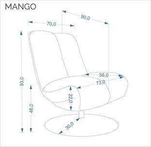 MANGO leisure chair, cinnamon