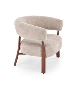 UDON leisure chair, cappuccino / walnut