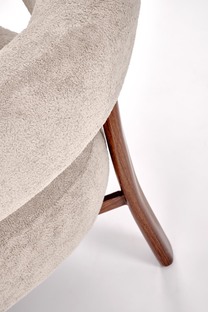 UDON leisure chair, cappuccino / walnut