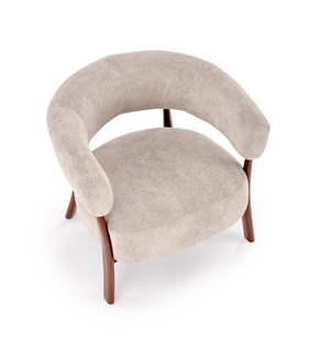 UDON leisure chair, cappuccino / walnut