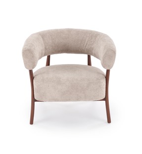 UDON leisure chair, cappuccino / walnut