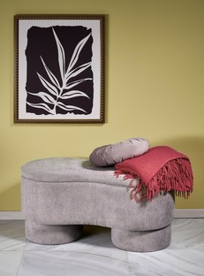 VIVA bench with storage function, grey