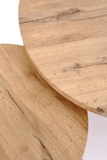 ANGER set of two, top - gold oak, legs - black