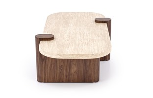 CANOA c.table travertine / walnut