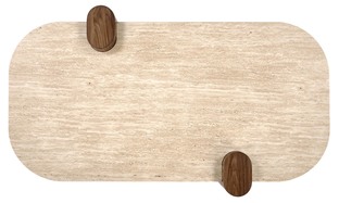 CANOA c.table travertine / walnut