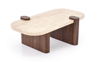 CANOA c.table travertine / walnut