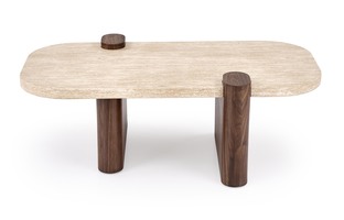 CANOA c.table travertine / walnut