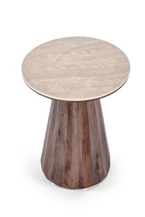 DIAVOLA S c.table travertine / walnut