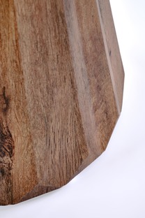 DIAVOLA S c.table travertine / walnut