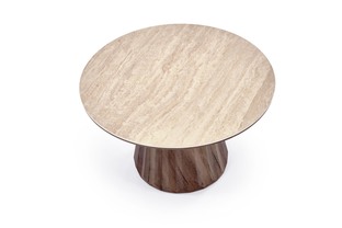 DIAVOLA c.table travertine / walnut