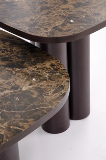 CORDINA S c.table brown marble / brown
