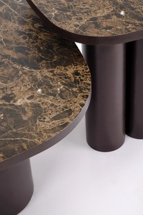 CORDINA c.table brown marble / brown