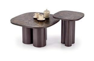 CORDINA c.table brown marble / brown