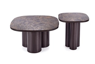 CORDINA c.table brown marble / brown