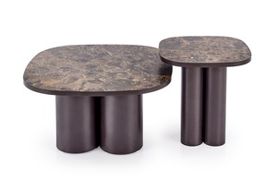 CORDINA c.table brown marble / brown