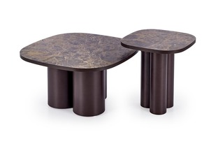 CORDINA c.table brown marble / brown