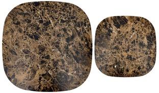 CORDINA c.table brown marble / brown