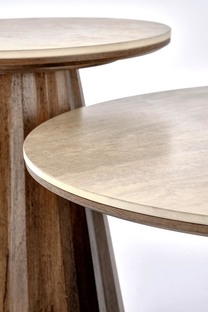 DIAVOLA S c.table travertine / walnut