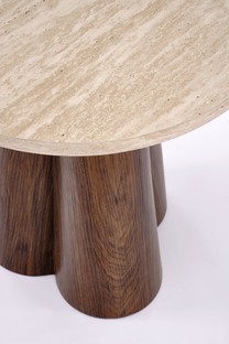 FRIDA S c.table travertine / walnut