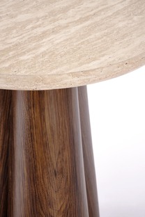 FRIDA S c.table travertine / walnut