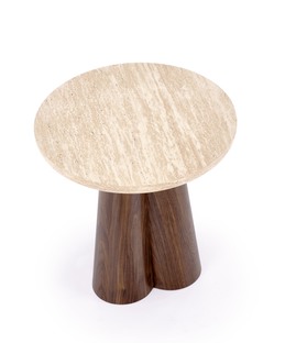 FRIDA S c.table travertine / walnut