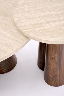 FRIDA S c.table travertine / walnut