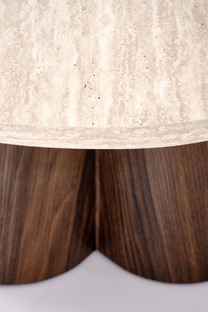 FRIDA c.table travertine / walnut