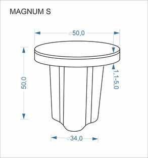 MAGNUM S ława biały marmur / naturalny (2p=1szt)