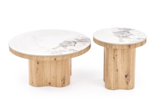 MAGNUM c.table white marble / natural