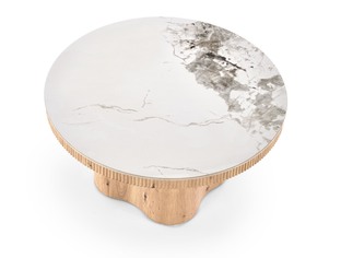 MAGNUM c.table white marble / natural