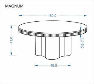 MAGNUM c.table white marble / natural
