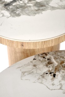 MAGNUM c.table white marble / natural